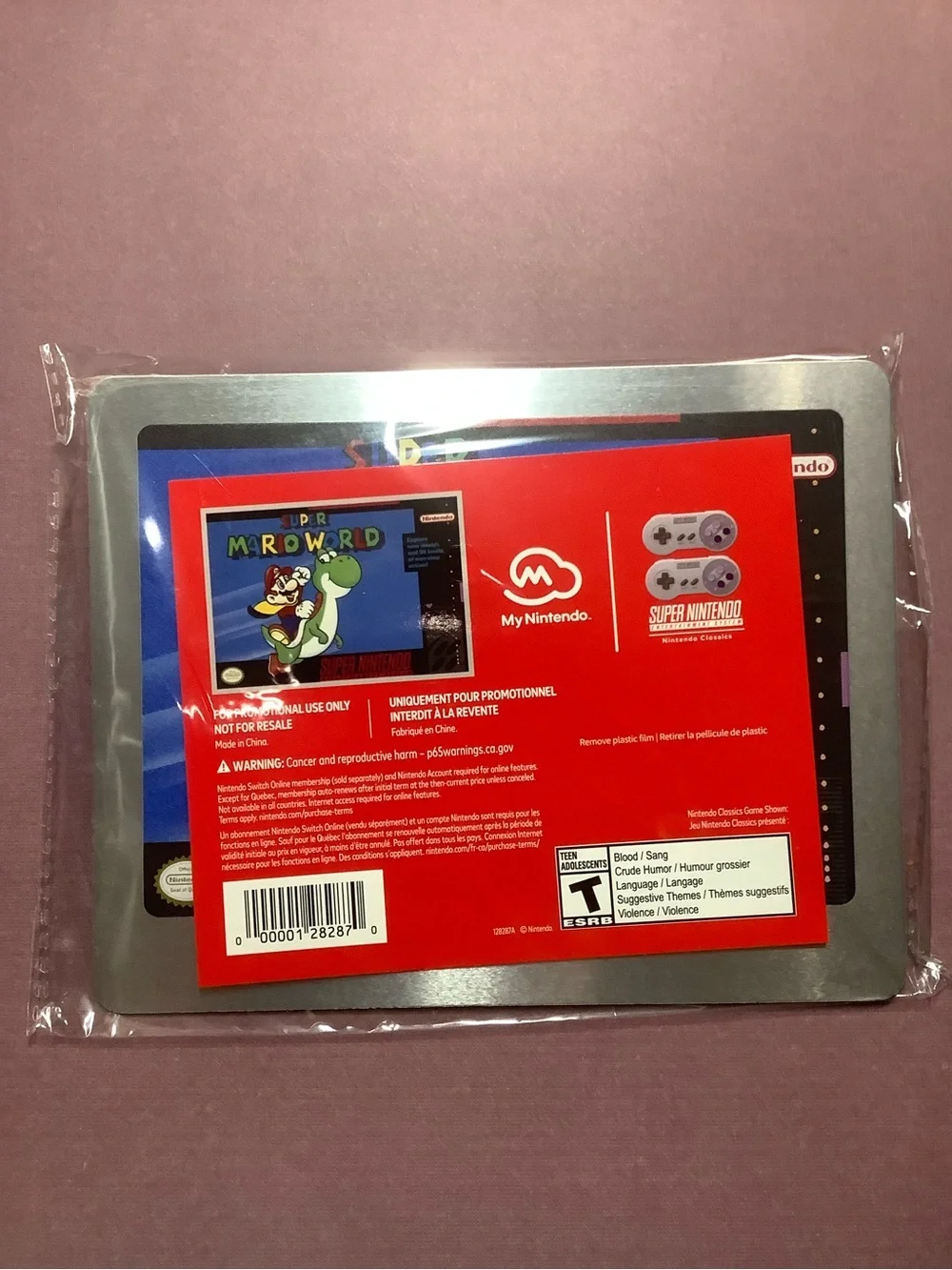 Cape Super Mario and Yoshi Display Stand Photo and Title Logo